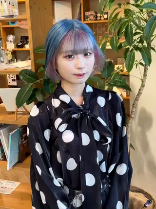 ショート カラー パーマ 江坂エリア最安値◎ ブリーチ*土田のヘアスタイル