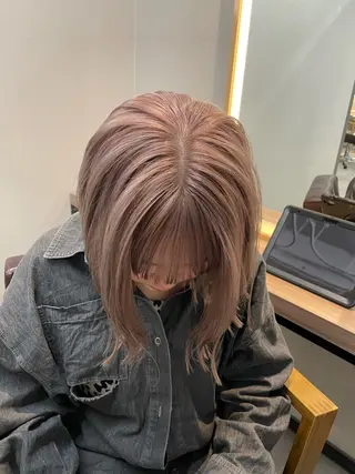 ミディアム 髪質改善カラー🫧 横浜/liberteのヘアスタイル