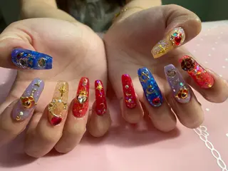 ロング ネイル nail salon azuのネイルデザイン