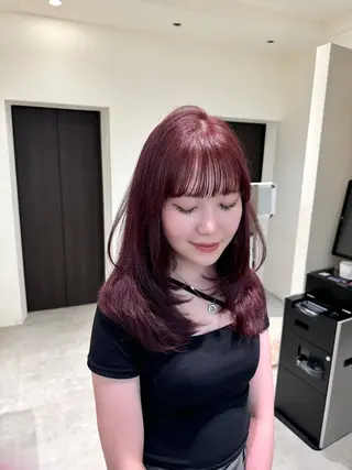 セミロング 銀座/前髪顔まわり/ 透明感カラー/danのヘアスタイル