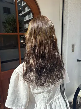 セミロング カラー あずま みゆのヘアスタイル