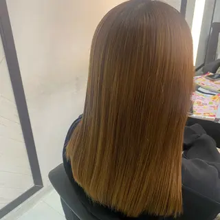 ミディアム 池田 朱李のヘアスタイル