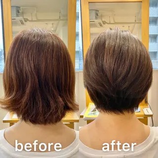 ショート カラー KIZU 髪質改善 オカルト怪談のヘアスタイル