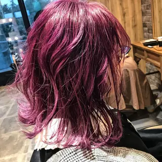 ミディアム 所渉/韓国レイヤー /ウルフカットのヘアスタイル