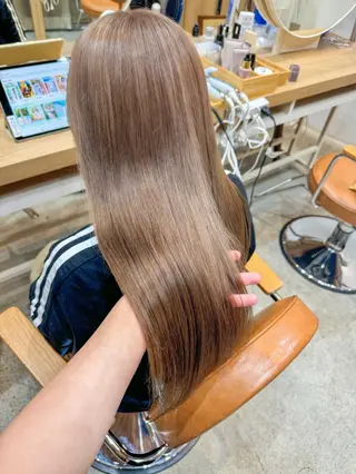 ミディアム カラー 🫧髪質改善/Wカラ ー 暖色 🌸桜🌸のヘアスタイル