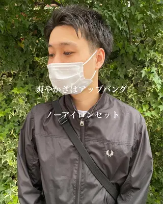 ショート カラー パーマ ヘアアレンジ メンズ 【池袋/スパイキー ショート】ⓝⓘⓜⓤのヘアスタイル