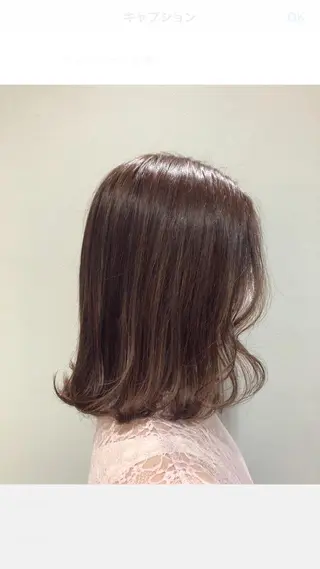 ミディアム カラー 唐澤 千尋のヘアスタイル