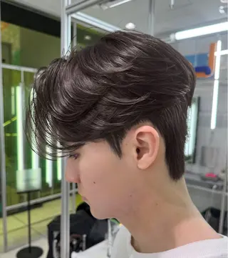 ショート カラー メンズ ダウンパーマ/韓国 ヘア/ブリーチ/桑本のヘアスタイル