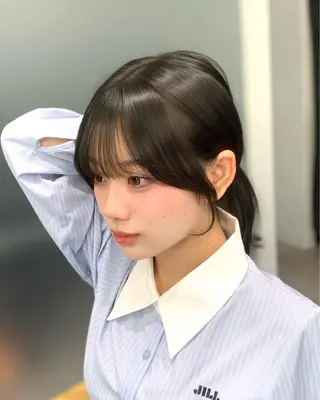 セミロング 🎀韓国風顔周り× 透明感/梅田/アリサのヘアスタイル