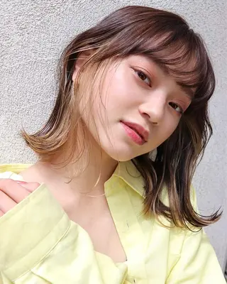 ミディアム カラー カラー/レイヤー/ 髪質改善/PAAQのヘアスタイル