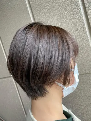 ショート カラー 銀座⚜️【脱白髪染め 美髪矯正】トグチのヘアスタイル
