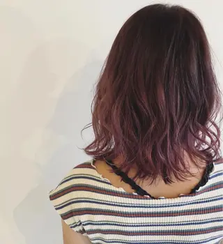 ミディアム カラー ぱつボブ/ ショート/YUKIのヘアスタイル