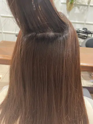 ロング パーマ ヘアアレンジ 髪質改善カラー&TR 縮毛矯正/弱酸性矯正のヘアスタイル