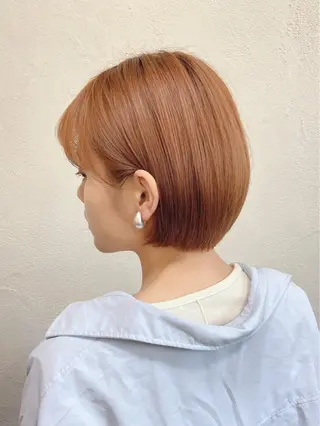 ショート カラー うる艶カラー× ハイトーン/miuのヘアスタイル