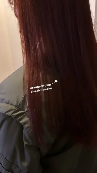 ロング カラー 愛結 暖色カラー🎀🩰のヘアスタイル