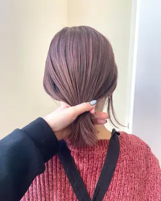 ミディアム カラー 暖色カラー/似合わせ カット/名古屋/辻のヘアスタイル