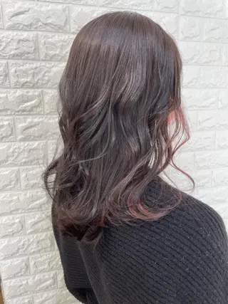 ミディアム カラー 福森 みずきのヘアスタイル