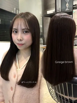 ロング 西田 美侑/カットモデルのヘアスタイル