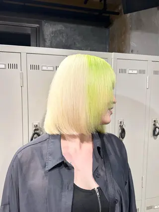 ミディアム カラー エフェクトブリーチ 🌟前澤啓太朗のヘアスタイル