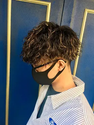 ショート パーマ メンズ 🦩パーマン🦩佐藤 航太のヘアスタイル