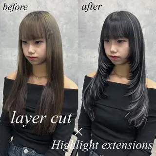 ロング カラー エクステ&"盛れる" 艶髪✨SYURIのヘアスタイル