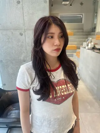 ロング カラー 吉沢遣人/レイヤー 艶カラー/パーマのヘアスタイル