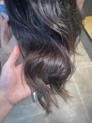 セミロング カラー ヘアアレンジ たなか ちあきのヘアスタイル