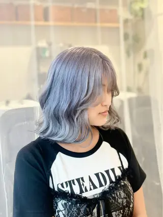 セミロング カラー GaKu/ハイトーン /ブリーチ/レイヤーのヘアスタイル