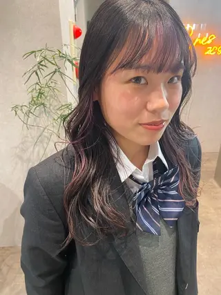 ロング カラー ヘアアレンジ XENA表参道 MIKUのヘアスタイル