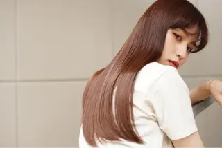 ロング カラー パーマ 江崎 わか子のヘアスタイル