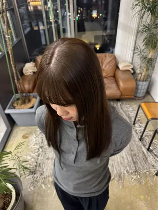 ロング カラー 森田遥奈/透明感カラ ー/似合わせカットのヘアスタイル