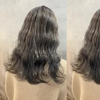 ミディアム カラー ツキノキ ミナのヘアスタイル