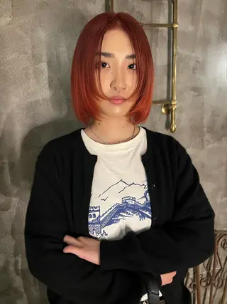 ミディアム カラー haco＋所属・圧倒的デザイン力 店長🎨RENAのヘアスタイル