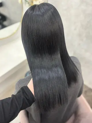 セミロング 💘Kurea💘 艶髪/韓国/暗髪のヘアスタイル