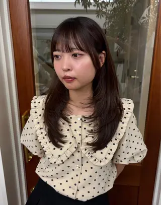 ロング レイヤー/顔周り/ 透明感/ののか💞のヘアスタイル