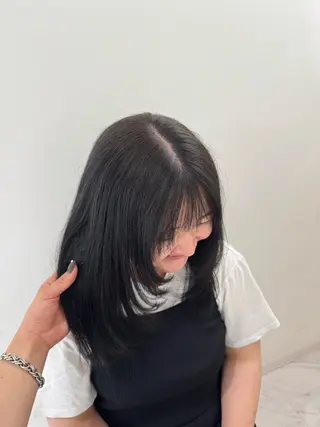 ミディアム カラー rina/無料 レイヤーカット/上野のヘアスタイル