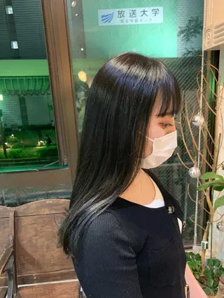 セミロング カラー 金子 廉のヘアスタイル