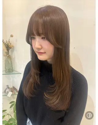 ロング カラー 透けるbrown カラー🎗♡yukaのヘアスタイル