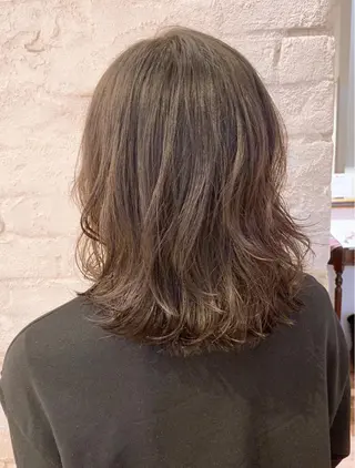 ミディアム パーマ 銀座No.1髪質改善 縮毛矯正/本木のヘアスタイル