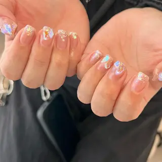 ショート ネイル アイブロウ REVIA_nail maiのネイルデザイン