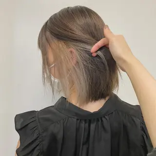 ミディアム カラー 落合 美穂のヘアスタイル