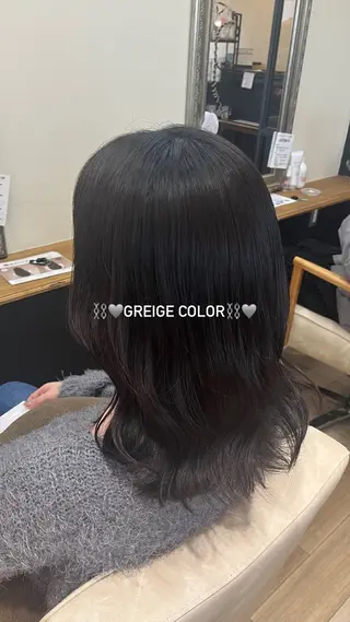 ミディアム カラー KOKORO 中村 朱里のヘアスタイル