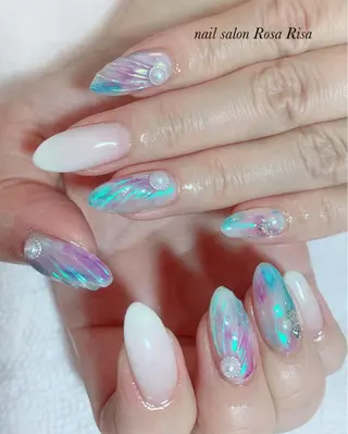 セミロング ネイル ネイルスタジオ シェイクユアハンズのネイルデザイン