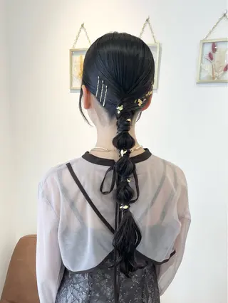 ロング ヘアアレンジ yunica所属・yunica manaeのヘアスタイル