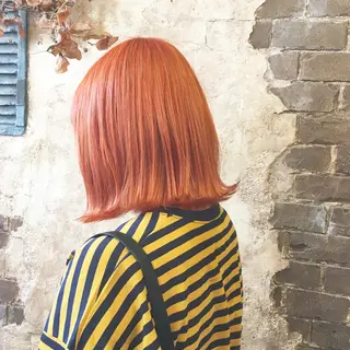 ミディアム カラー パーマ ヘアアレンジ メンズ キッズ ネイル マツエク・マツパ ブリーチ、パーマ 西部笑のヘアスタイル