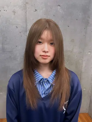 ロング 💙ハイトーン／韓国 style あかねのヘアスタイル