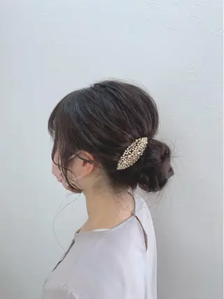 ミディアム ヘアアレンジ 菅沼 まみのヘアスタイル