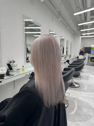 ロング カラー ヘアアレンジ ハイトーン艶カラー 🤍ゆうひのヘアスタイル