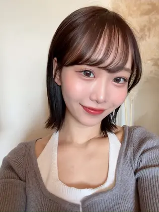 ショート 盛れる顔周り /透明感/かりん🎀のヘアスタイル