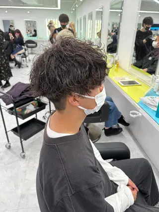 ショート カラー パーマ メンズ 【メンズサロン】 BLUCK 横浜のヘアスタイル